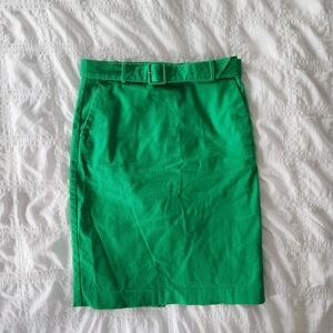 J. Crew Green Pencil Skirt